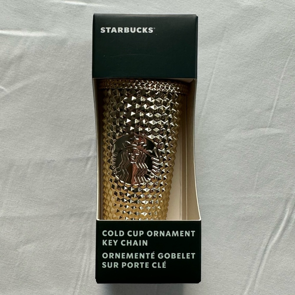 🆕 Starbucks Studded Gold & Magenta Keychain Tumblers & Florida Glass Ornaments - Picture 4 of 8